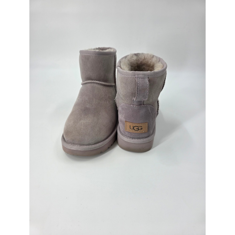 UGG Classic Mini II Lavender Purple Suede Sheepskin Ankle Boots Womens Size 7